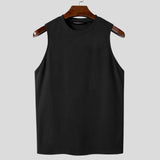 =Aidase Tops Korean Style New Men's Double-sided Suede Casual O-neck Vests Fashion Solid Simple Sleeveless Tank Tops S-5XL aidase-shop
