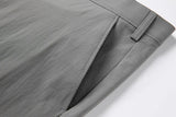 AIDASE  -  Summer New Fashion Men Solid Color Simple Basic Casual Trendy Daily Straight Silk Trousers American European Male Pants Clothes aidase-shop