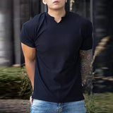 AIDASE  -  Spring/summer Heavy Fabric Shoulder Pads With Large Anti-wrinkle Quick Drying Fitness Wear Sports Short T-sleeves For Men aidase-shop