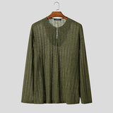 AIDASE  -  Men T Shirt Solid Color Knitted O-neck Long Sleeve Casual Male Tee Tops Streetwear 2025 Loose Fashion Men Pullovers aidase-shop