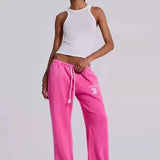 AIDASE  -  Women Y2k Solid Color Wide Leg Pants Female Low-rise Loose Straight Trousers Casual Street Drawstring Baggy Sweatpants aidase-shop