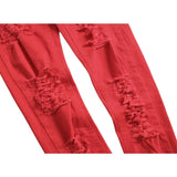 AIDASE  -  New Men's Stretch Jeans, Featuring A Distinctive Multi-ripped Design and Elastic Fabric, Showcase Individual Style. aidase-shop