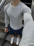 AIDASE  -  New Fitness Training Top Quick Dry Long Sleeve Outdoor Elastic Slim Fit Solid Color Round Neck Comfortable Breathable Shirt aidase-shop
