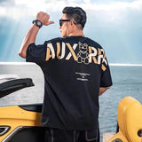 Aidase Men's T-shirt Loose Tops Baggy Oversized Print Male Tees Shirts O Neck Alphabet Cheap Clothes And High Quality Ordinary 5xl Y2k