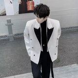 Aidase Jacket for Men Coats Party Black White Man Suits and Blazers Fashionable Luxury Designer New in Simple Breasted Vintage Clothing