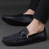 66.35Aidase Brand Luxury Shoes Leather Fashion Loafers Classic Leather Shoes Slip-On Driving Shoes Men's Casual Moccasin Soft Sole High-end aidase-shop