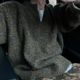 Aidase Korean Style Men's Sweaters Casual V-neck Knitting Solid Color New Trendy Male Loose Clothing Fashion Menswear aidase-shop