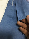 AIDASE  -  Spring and Autumn Men's Casual Shirt Pocket Leather Slim-fit Long Sleeve Denim Shirt aidase-shop