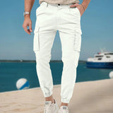 AIDASE  -  Men's Cargo Jogger Pants Multi Pocket Elastic Waist Casual Trousers aidase-shop
