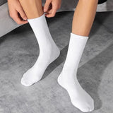 AIDASE  -  5pairs Unisex Pure Cotton Socks Black White Solid Designer Soft Breathable Outdoor Sport Sock Ankle Business Socks Men Women aidase-shop