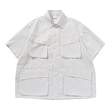 AIDASE  -  Men'S Vintage Cargo Shirt With Pocket Short Sleeves Regular Fit Men'S Plaid Shirt aidase-shop