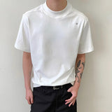 AIDASE  -  Simple Men's Tees Round Neck Embroidery Contrast Color Casual Tops Short Sleeved Summer Korean Style Male T-shirts 9W3220 aidase-shop