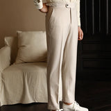 Aidase Italian Men Formal Pant Pantalones Hombre Dress Ankle Pants Men British High Waist Straight Pants Men Social Trousers Pant aidase-shop