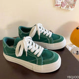 AIDASE  -  Canvas shoes for women flat bottomed casual personalized suitable for spring summer simple comfortable shoes for students aidase-shop