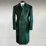 Aidase Corduroy Long Men Overcoat Black Loose Causal Jacket Gentlemen Double Breasted Warm Thick Business Daily Male Coat Custom Made aidase-shop