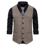 Aidase Single Breasted Vest Sportsman Vest Gilet Men Suits for Wedding Vests Men Skin Waistcoat Steampunk Full Men's Suit aidase-shop