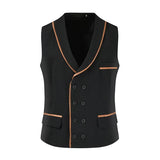 Aidase Waistcoat Western Men Double Breasted Chaleco Para Hombre Elegante Suits Vest Men Gothic Clothing Steampunk Sleeveless Jackets aidase-shop