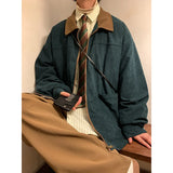 Aidase American Style Vintage Men Bomber Jacket Windbreakers Zipper Coats Autumn Loose Cargo Outwear