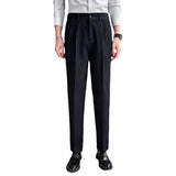 AIDASE  -  Trendy Casual Men's Pants Versatile Fashionable Ins New Model Youth Summer Artistic Trousers Checked Waist Breathable aidase-shop