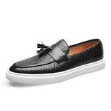 Aidase New Fashion Leather Men Party and Wedding Casual Loafers Italian Men's Dress Shoes Comfortable Breathable Men Shoes Big Size 46 aidase-shop