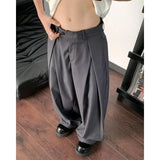 AIDASE  -  Men's A- Line West Pants Double Pleat Drapey Feel Casual Floor-Length Summer 2025 Loose Fit Design Sensation Knife Edge Pleats aidase-shop