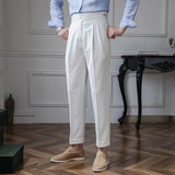 AIDASE  -  Men's Light Luxury Naples Slim-fit Dress Pants Casual British Retro Premium Elegant Popular Leisure Trousers 2025 New Spring aidase-shop