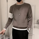 Aidase Thick Men's Knit Sweater Long Sleeve Loose Fit Knitwear Harajuku Original Vintage Clothing Deals Y2k Casual Pullovers Male