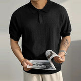 AIDASE  -  Men Shirt Lapel Short Sleeve Korean Style Loose Shirts Men Summer Tops Streetwear Solid Casual Men Clothing S-5XL aidase-shop