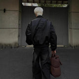 AIDASE  -  Retro American Motorcycle Style Short Baseball Jacket for Men Pilot Fashion Outerwear Trendy Brand Loose Fit Chinese Origin aidase-shop