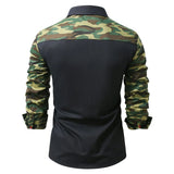 AIDASE  -  New Long Sleeve Shirts Men Camouflage Patchwork Casual Shirt Fashion Turn Down Collar Male Outdoor Cargo Blouse Four Seasons aidase-shop