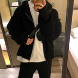 AIDASE  -  Autumn Winter New Fashion Men's Solid Color Simple Basic Casual Trendy Loose Long Sleeve Knitted Sweater Cardigans Male Coats aidase-shop