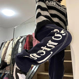 AIDASE  -  American Letter Print Casual Sports Pants Men Women Trendy Loose Thickened Fashion Sweatpants Hip-hop Wide-leg Trousers Urban aidase-shop