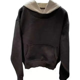 Aidase Male Hoodie New In Men's Hooded Sweatshirt Winter Solid Cotton Loose One Piece Clothing Deals Novelty And Aesthetic Autumn Warm