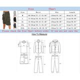 AIDASE  -  Big Mens Cargo Shorts Mens Summer Solid Color Lace Up Pocket Sports Fitness Casual Fashion Shorts Pants Pottery Slipper aidase-shop
