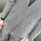 Aidase Asymmetry Blazer Spring Blazer High Quality Personalized Lattice Suit Wedding Dress Two Piece Men Tuxedo Suit aidase-shop