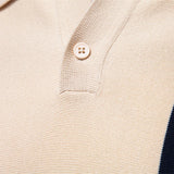 AIDASE  -  Spring Summer New Casual Mens Slim Polo Shirts Vintage Buttoned Lapel Short Sleeve Knit Polos Men Clothes Stylish Striped Polos aidase-shop