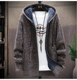 Aidase Zip-Up Cardigan Men's Hoodies Parka Hooded Sweatshirt Man Solid Sweater Hoodie Man Clothes Windbreaker 2024 Autumn New aidase-shop