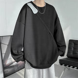 Hoodies Jacquard Sweatshirt Mens White Pullover Streetwear Casual Fashion Clothes Mens Oversized Korean Harajuku T Shirt aidase-shop