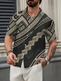 AIDASE  -  Summer new casual trend simple plant pattern short sleeve shirt aidase-shop