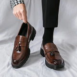 AIDASE  -  Zapatos De Hombre Loafers Men's Tassel Slip-On Comfortable Men Leather Shoes Casual Shoes Fashion Oxford Shoes Large Size 38-47 aidase-shop
