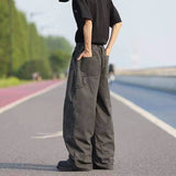 AIDASE  -  Summer New Men Cargo Pants American Style Multi-Pocket Loose Straight Wide-Leg Male Pants Stylish Versatile Clothes aidase-shop