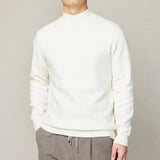 AIDASE  -  Autumn and Winter Half Turtleneck Sweater Men Bottoming Sweater Solid Color Long Sleeve Couple Japanese Knitted Sweater Men aidase-shop