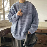 Harajuku Mens Knitted Sweater Autumn Winter Tops Men Casual Clothes Crewneck Chunky Knit Cardigan Men Pullover Sweaters Shirts aidase-shop