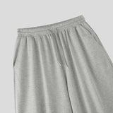 AIDASE  -  Men Pants Solid Color Drawstring Joggers Workout Casual Sweatpants Men Streetwear Loose Fashion Male Long Trousers aidase-shop
