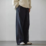 AIDASE  -  Summer Trendy High Street Striped Sport Casual Men's Loose Straight Leg Pants Color Block Shape Versatile Trousers aidase-shop