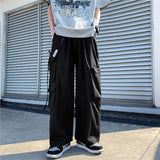 AIDASE  -  Japanese Overalls Men Functional Multi-pocket Pants Korean Urban Streetwear Trend High-end Elastic Waist Lace Casual Trousers aidase-shop
