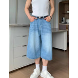 AIDASE  -  Retro Japanese Loose Lazy Sle Slimming Jeans Seven-Five Pants Trendy Summer Cool Feeling adient Color Eight-Five Pants aidase-shop