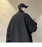 AIDASE  -  Trend Men Sweatshirt  Metal Zipper Decoration Long Sleeve Stand Collar Solid Color Male Jacket Coats 2025 New Tide 21E6616 aidase-shop