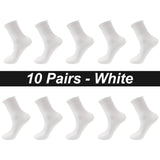AIDASE  -  10Pairs Men Socks Organic Cotton Breathable Black White Business Socks Casual Spring Summer for Male Plus Size EUR38-48 aidase-shop