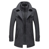 Aidase Men's Fashion Warm Autumn&Winter Jackets Trench Herrenmantel Coat for Men Double Collar Coat Jackets Mens Windproof Coats aidase-shop